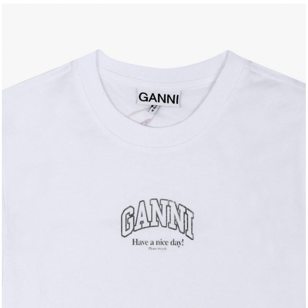 Ganni Women S eSSenTial Logo T ShirT A1050057 151