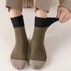 5 Paar/Los Winter Warme Herren Damen Socken Super Dicke Wolle Uni Socken Merinowolle Warm Halten Kältebeständig Schnee Socken EU38-46