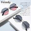 Feisedy UV400 Polygonal Popular Fashion Sunglasses with Colored Perfect for and Small B1263 Women's Sunglasses, Protection, Frame, Lenses, Travel,