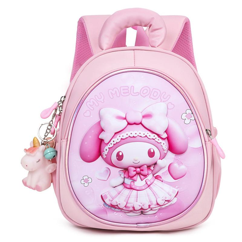 Mochila Infantil Elsa Hello Kitty Kuromi Melody Homem-Aranha Com Nylon Respirável Para Uso Na Educação Infantil E Escolar