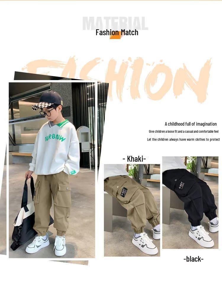 Boys' Autumn Cargo Pants 2025 - Streetwear Style for Kids