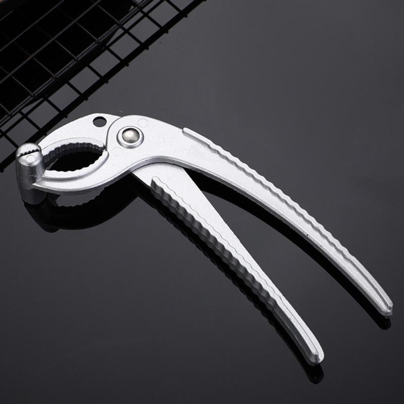 Ergonomic Handle Heat Resistant Tongs Clamp Aluminum Hot Plates Gripper Bowl Holder Clip Multipurpose Nut Cracker Tool