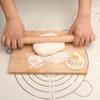 Beech Wood Rolling Pin: Solid Dough Roller for Baking & Dumplings
