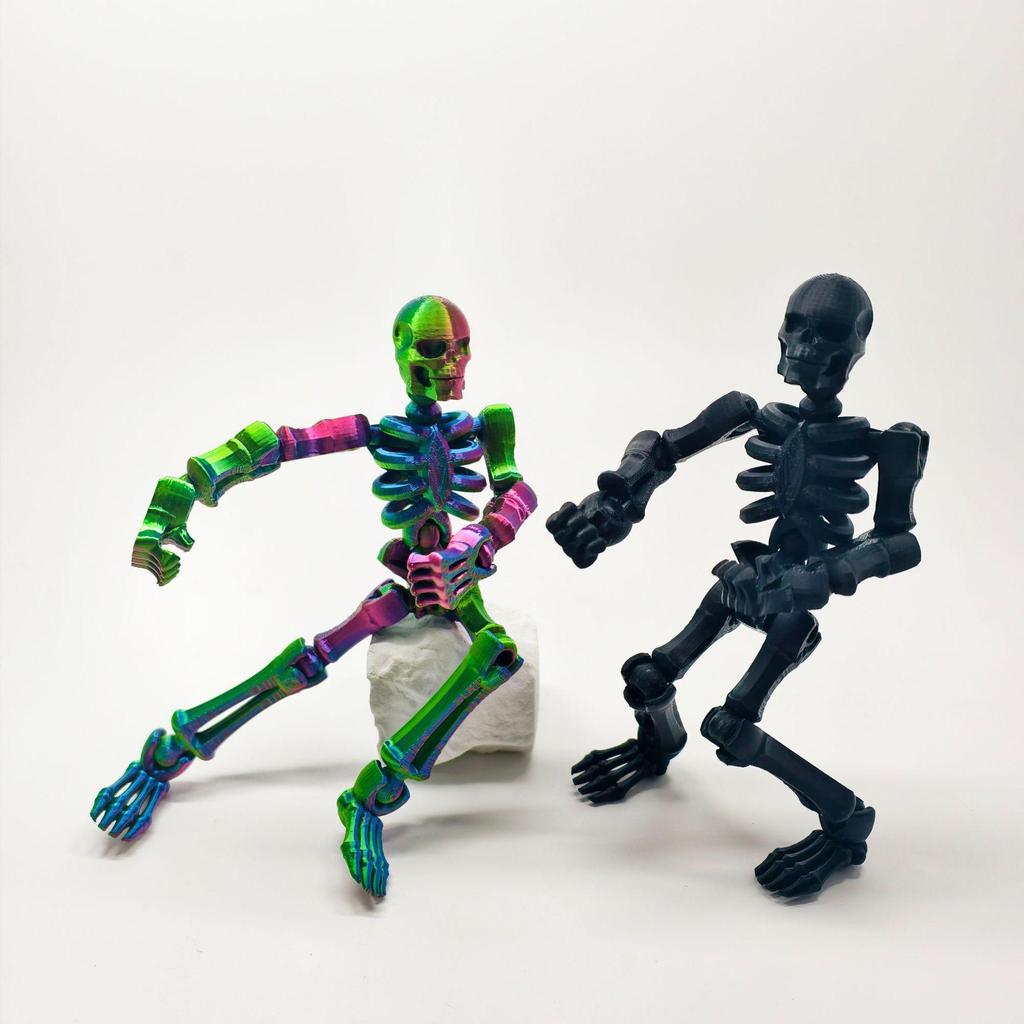 3D Articulated Skeleton Man: Poseable Stress Relief Toy & Decorative Craft Gift