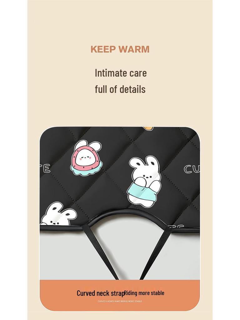 Universal Waterproof and Coldproof Plush Windshield Cover for Electric Vehicles