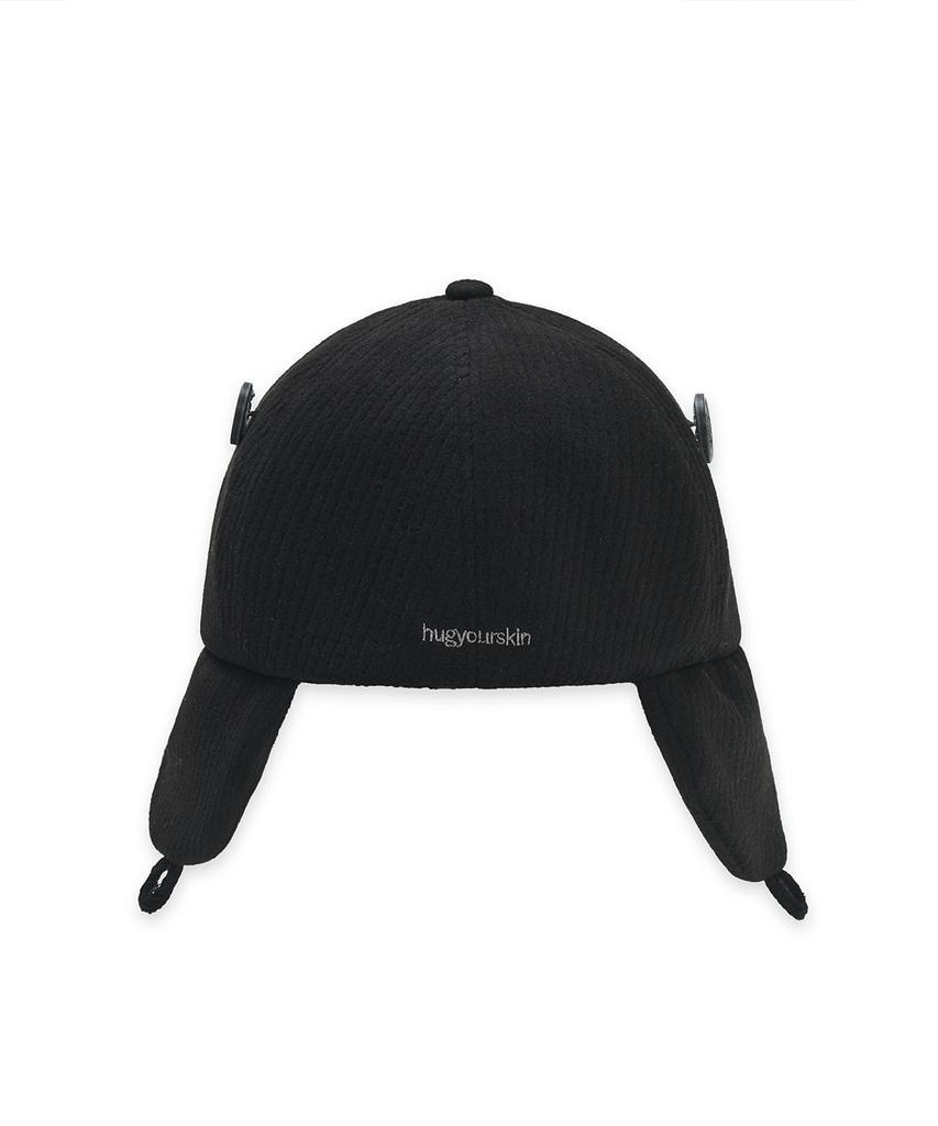 HUG YOUR SKIN Trooper Flap Button Cap (Black)