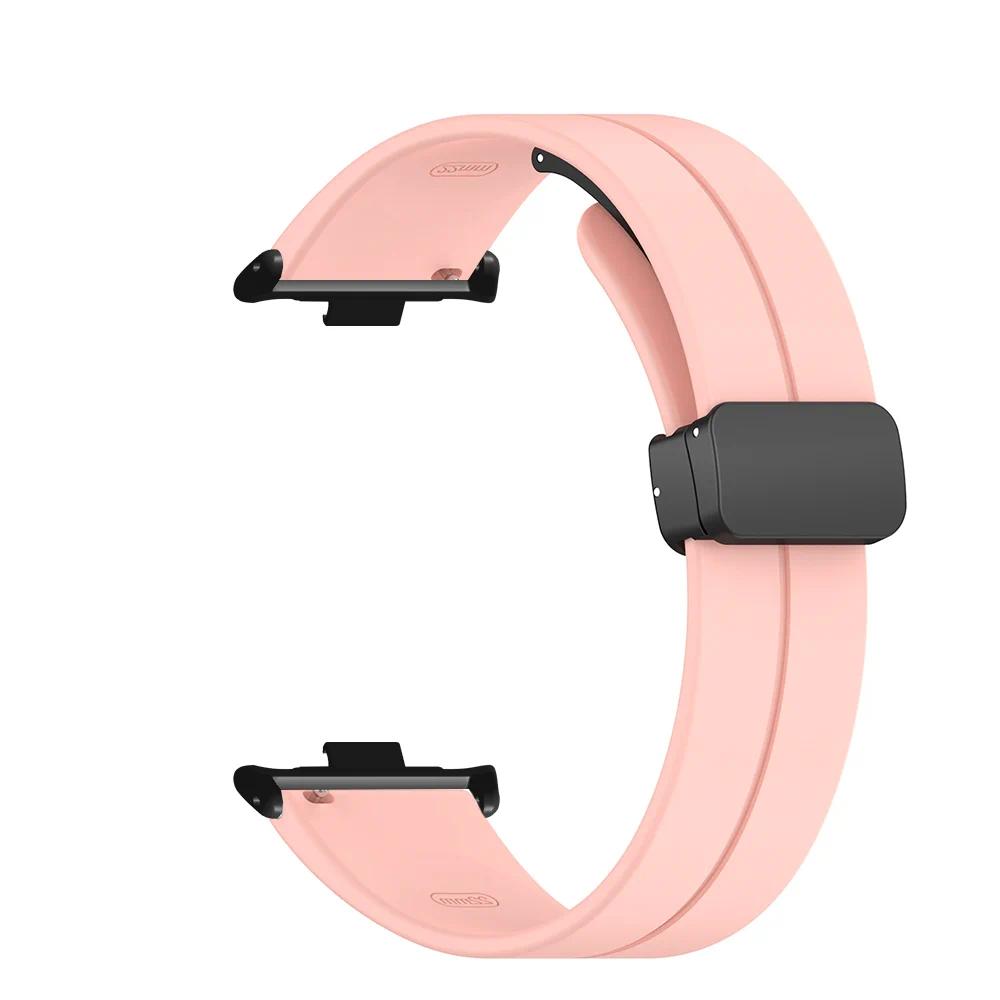 

Silicone Wristband for Xiaomi Redmi Watch 4 5 Smart Strap Replacement Corre Magnetic Bracelet Mi band 9 Pro Mi band 8 Pro Band Mi band 8Pro 9Pro розовый