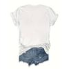 European size Paris Letter Print T-shirt, Short Sleeve Crew Neck Casual Top For Summer & Spring, Women's Clothing