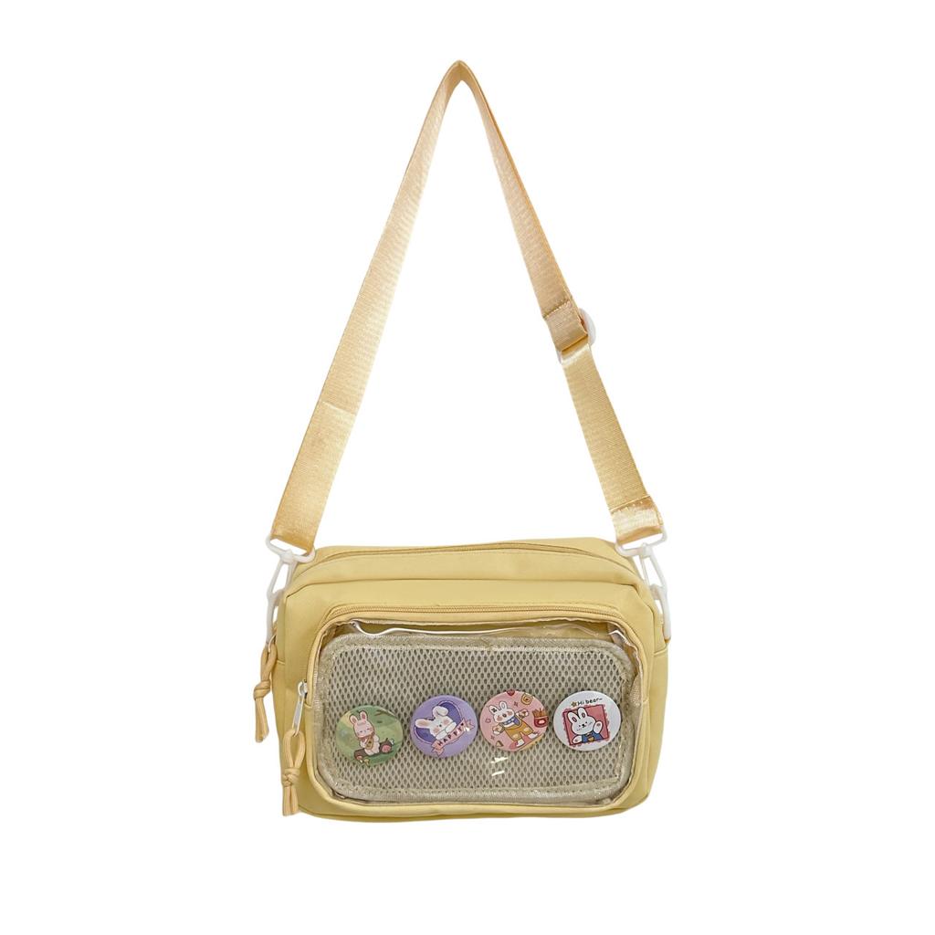 Japanese girl ins transparent pain bag, small food, shoulder oblique span bag, women's versatile casual mobile phone small bag