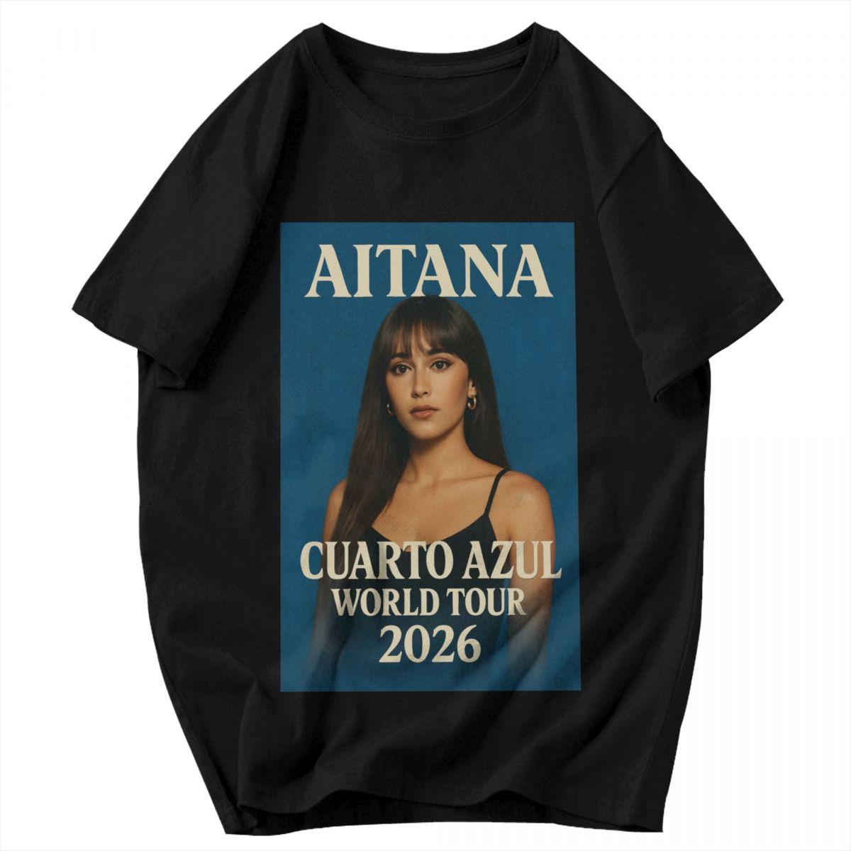

Men T Shirt Singer Aitana Cuarto Azul 2026 Tour Fun Unique Y2K Graphic Crewneck Unisex Tops T Shirts 4XL