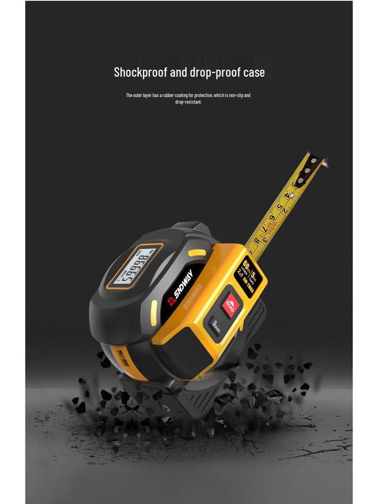 SNDWAY Laser Rangefinder: High-Precision 40m/60m Electronic Tape Measure and Ruler