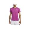 Nike Court Slam Dri-Fit Tennis Top Round Neck Breathable Short Sleeve T-Shirt Men Tops Hot-Purple White FQ2018-518