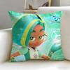 Classic Anime Rainbow Bubblegem Cushion Cover Soft  EasyWash Pillow Case  Versatile for Couch Bed Travel and Office