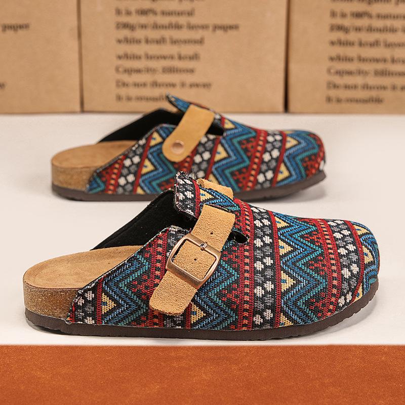 Four Seasons 2025 Birkenstock Cork Slippers Mules for Outdoor Beach, Unisex Shoes 44