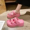 Xiaoxiangfeng Thick-soled Heightening Set of Toe Slippers for Women's Summer Wear Ins2025 New Internet Celebrity Super Fire Design Sandals