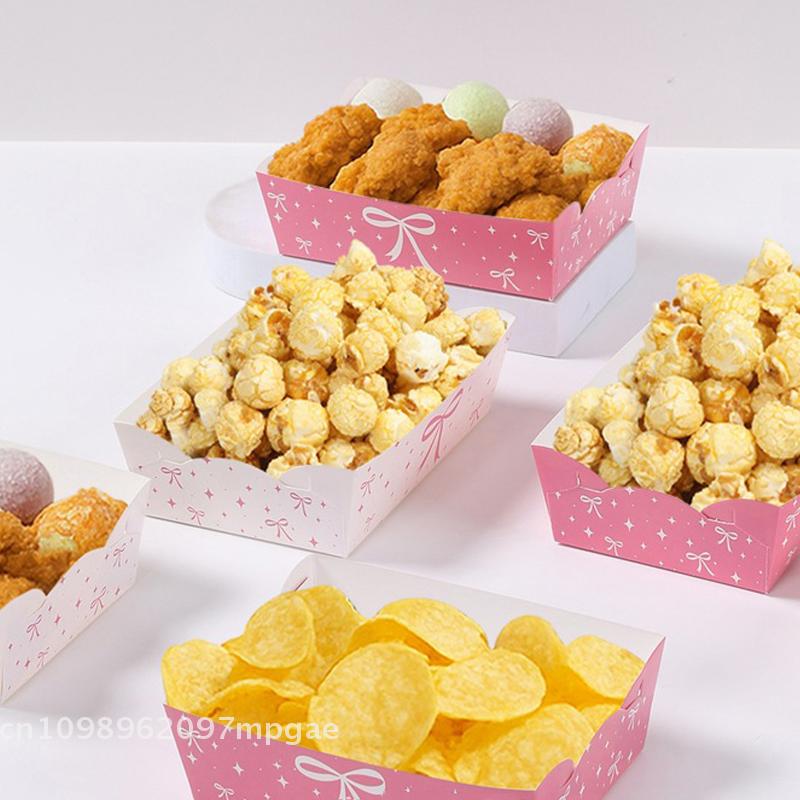 6/100-Pcs Paper Boat Tray | Disposable Grease-Proof Food Box for Party Snacks, Hot Dogs, Cheese Sticks & Street Food vending