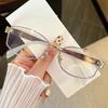 Korean Version of Fashionable New Sunglasses Female Star Travel Photo UV Protection Sunshade Tide Plain Makeup Versatile Sunglasses