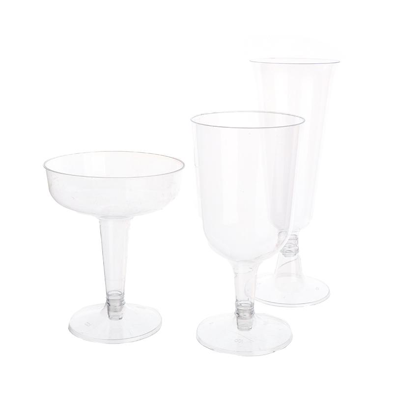 10 ks Plastové čiré šampaňské pohárky na koktejlový bar Sklenice na toasty Nádobí na narozeninovou oslavu výročí svatby