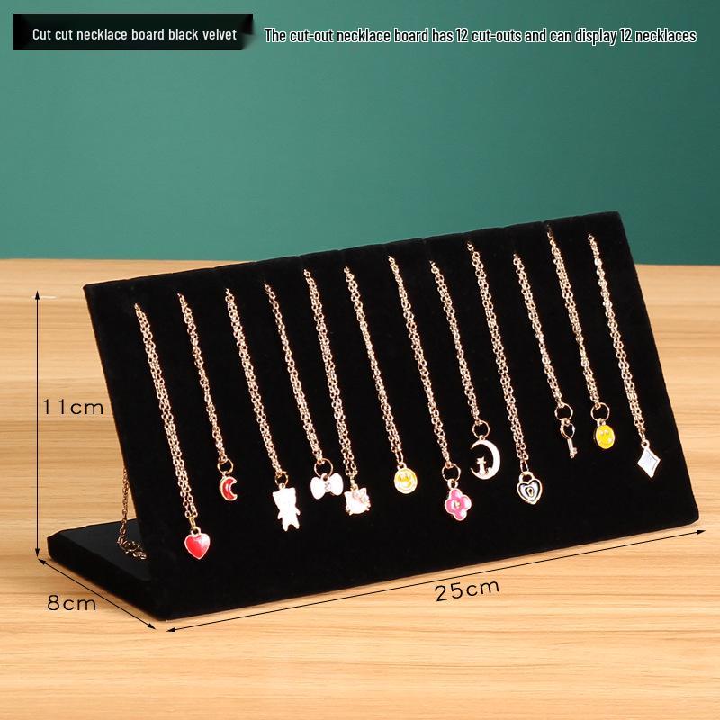 Extra Large Velvet Jewelry Display Stand: Necklace Hanger & Bracelet Storage Rack