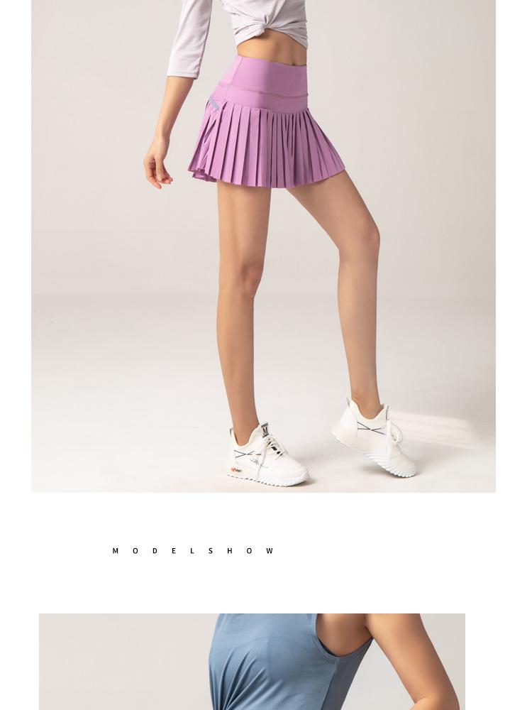 Women's Quick-Dry Summer Pleated Skort: Breathable, Anti-Light, Ideal for Tennis, Yoga & Fitness