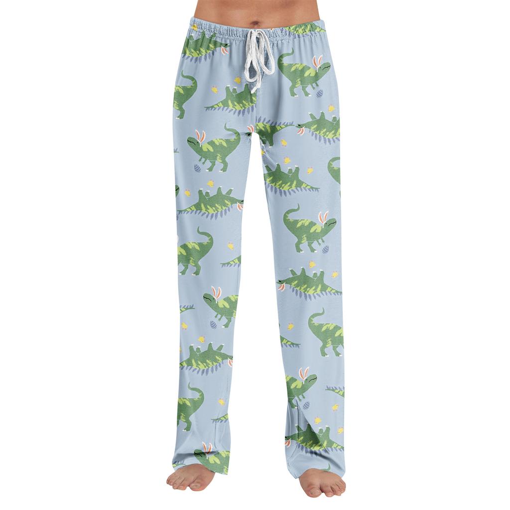 Anime Pajama Pants Sleepwear Casual Drawstring Elastic Waist Pants Comfy Straight Yoga Loose Trousers