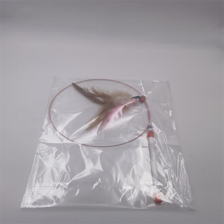 Feather Wire Bell Fairy Wand Cat Teaser: Bite-Resistant Long Pole Cat Toy Random Color