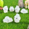 Micro 6Pcs Landscape Creative Cute Night Light Playful Bunny Diy Decoration Doll House Landscaping Office Home Small Ornaments