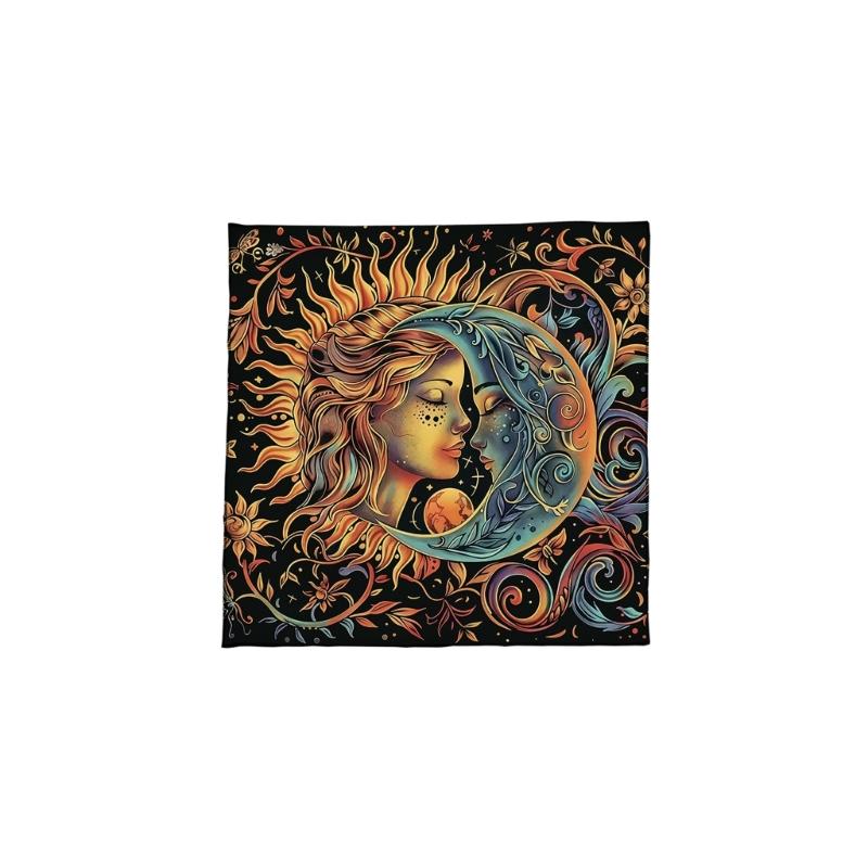 Practical Foldable Tarots Cloth Easy To Clean Velvets Divination Mat Fabric Texture Suitable for Spiritual Practices