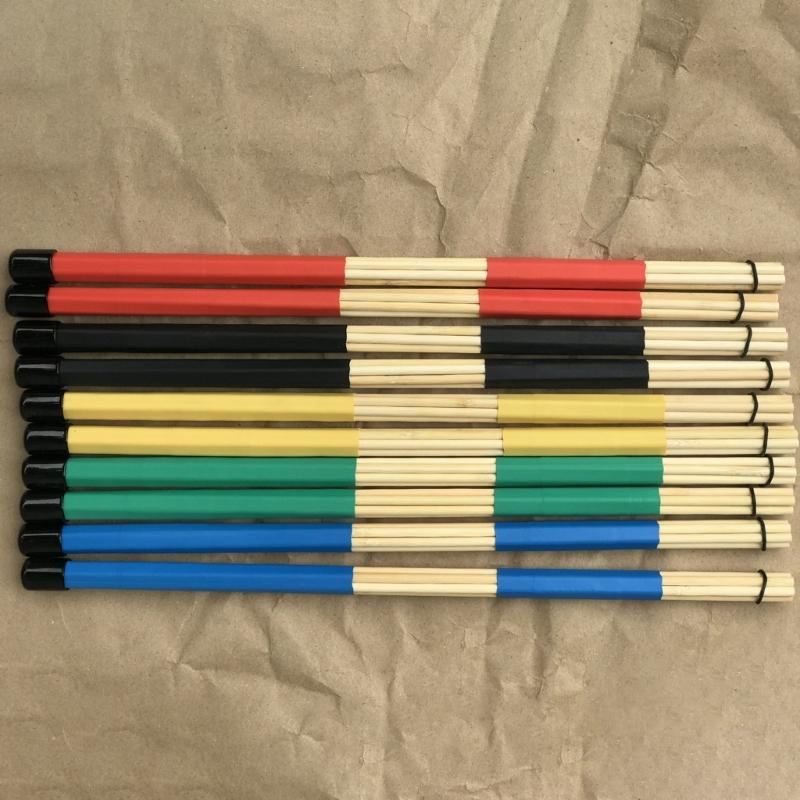 1 Pair Bamboo Drumsticks Brushes Multi-Rod Bundle Sticks for Folk Music