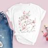 Damen Modal Blumen Kurzarm T-Shirt Europa und Amerika Lässiges Grafik Top Haare Milchseide Druck Design T-Shirt