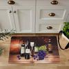 1pc Creative Wine Bottle Kitchen Mat Soft Thickened Kitchen Floor Mat Waterproof Non-slip Oil-proof Floor Mat Runner Rug