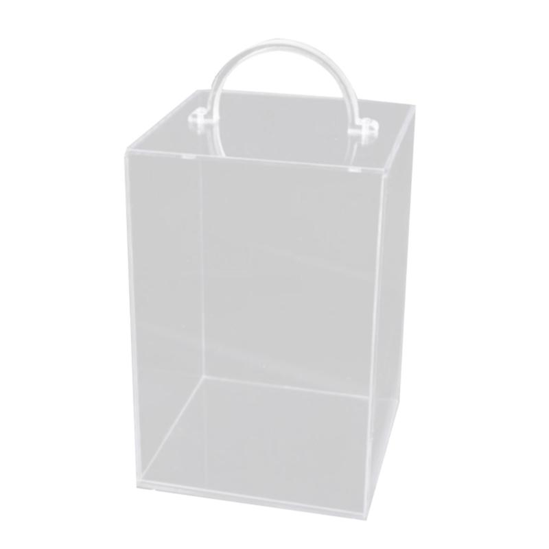 Elegant Clear Acrylic Hand Carry Box Flower Display Container Perfect For Flower Displays And Special Event
