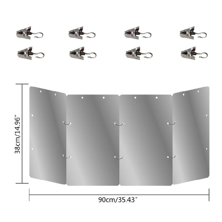 Patio Effective Heater Reflector Shield, Heat Focusing Reflector For Round Natural Gas And Propane Patio Heaters Outdoor