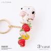 PEANUTS Bag Key Clip Strawberry Covered SNOOPY Key Clip Key Holder Bag Charm [Three Carat]