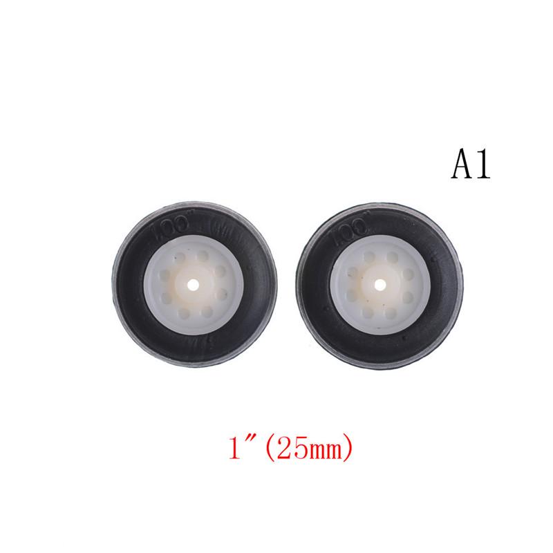 3.5/" Rubber PU Wheel with Plastic Hub for RC Airplane Replacement Parts QP 1/"