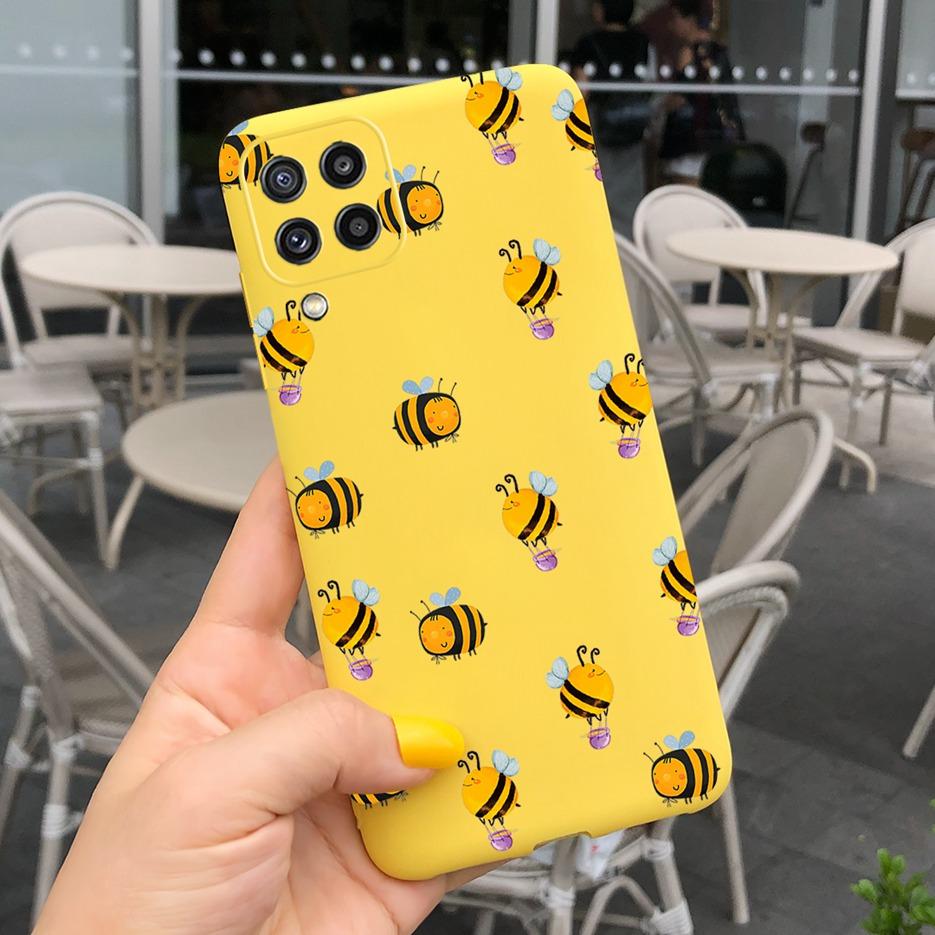 For Samsung Galaxy M32 Case Samsung M12 Soft Silicone Flower Phone Case For Samsung M32 M325F Cover Galaxy M 12 32 M12 TPU Funda