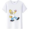 Casual Disney Cartoon Simpson Harajuku T-shirt Summer Blouses Ladies Men White Tees Tops Short Sleeve Blouses Women 90S Tshirt