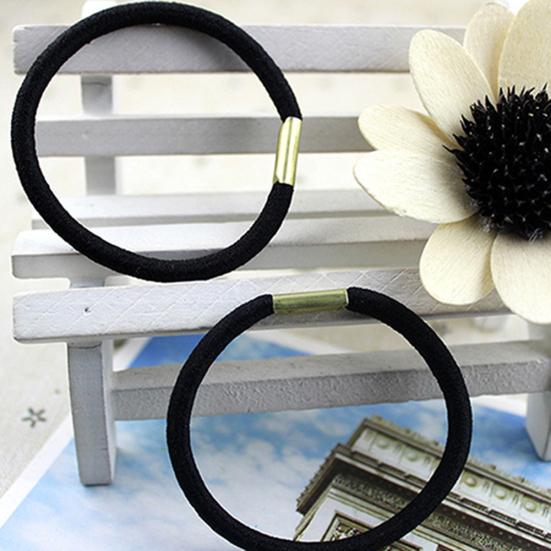 10ks Dívčí černé elastické spony do vlasů Pásek provaz Držák na culík Náramky Scrunchie