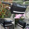 Bicycle Front Handlebar Bag Multifunction Large-capacity Waterproof Outdoor Cycling Phone Mount Bags Reflective Strip Zipper Bag