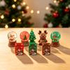 8Pc Christmas Mini Ornament Set: Crystal Balls, Gift Boxes, Tree & Elk. Perfect for Micro Scenes, Home, Car & Desk Decor.
