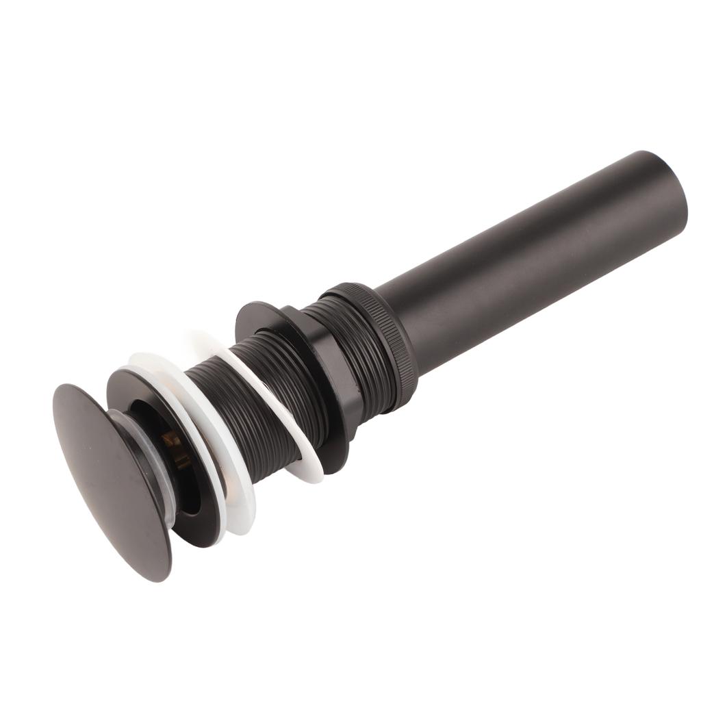 Stainless Steel Bathroom Sink Drain Rustproof Anti Clog Pop Up Drain Stopper Matte Black