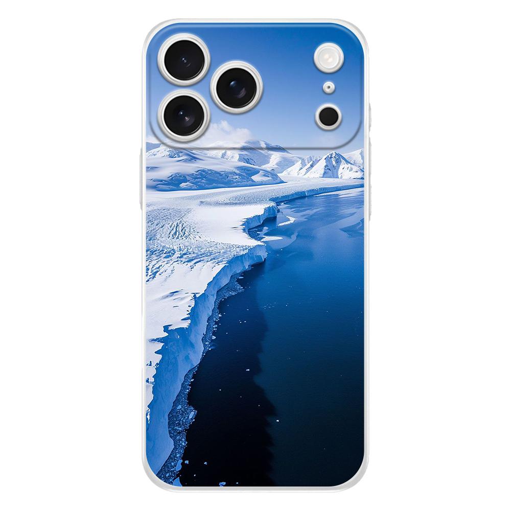 Klare TPU-Handyhülle für iPhone 17 Air 16E 16 11 15 14 Pro MAX 12 13 7 8 Plus SE Oster-Abdeckung Schutz Antarktis Schneelandschaft