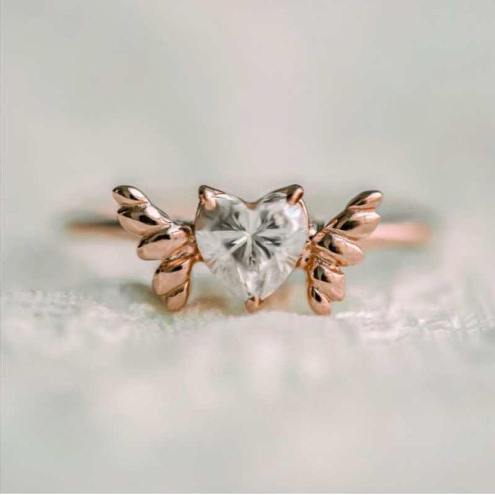 Hot Sale, Beautiful Creative Micro-inlaid Zircon Love Ring Women's Personalized Creative Ring Jewelry