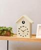 BRUNO Cuckoo Clock, Pendulum Clock, Wall-Mounted/Tabletop Clock, Cute and Stylish, Ivory Birdhouse Clock, BCW047-IV