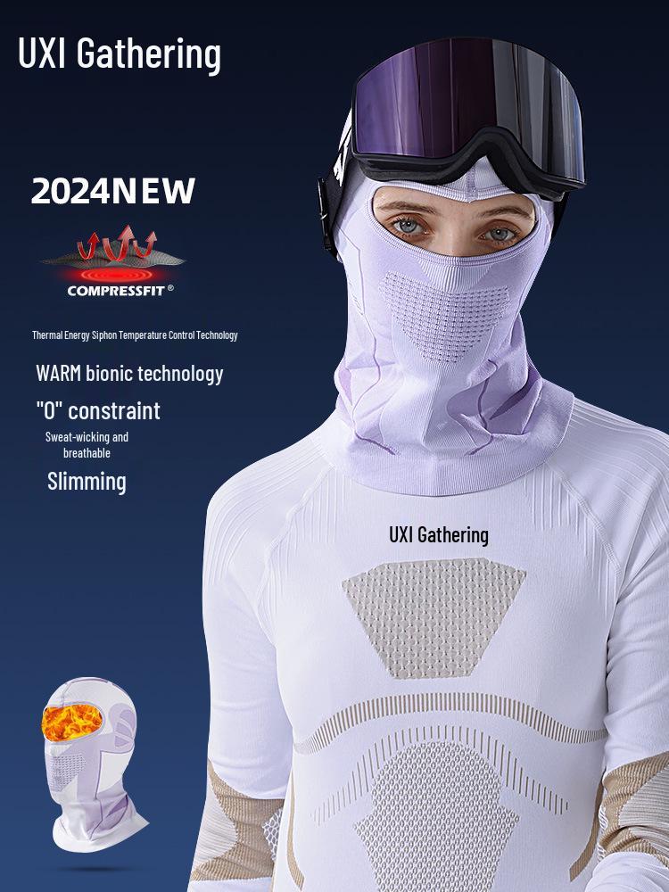 Men's Winter Cycling & Skiing Face Mask: Breathable, Windproof, Warm Neck Gaiter for Mountaineering, Fishing, and Motorcycle Rides.