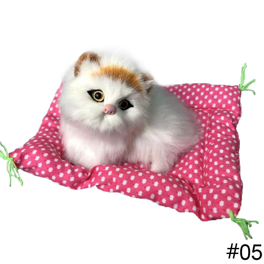 New Simulation Sleeping Cat Animals Display Mold Portable Fake Cat Kittens Doll Ornaments Decoration Kids Gift
