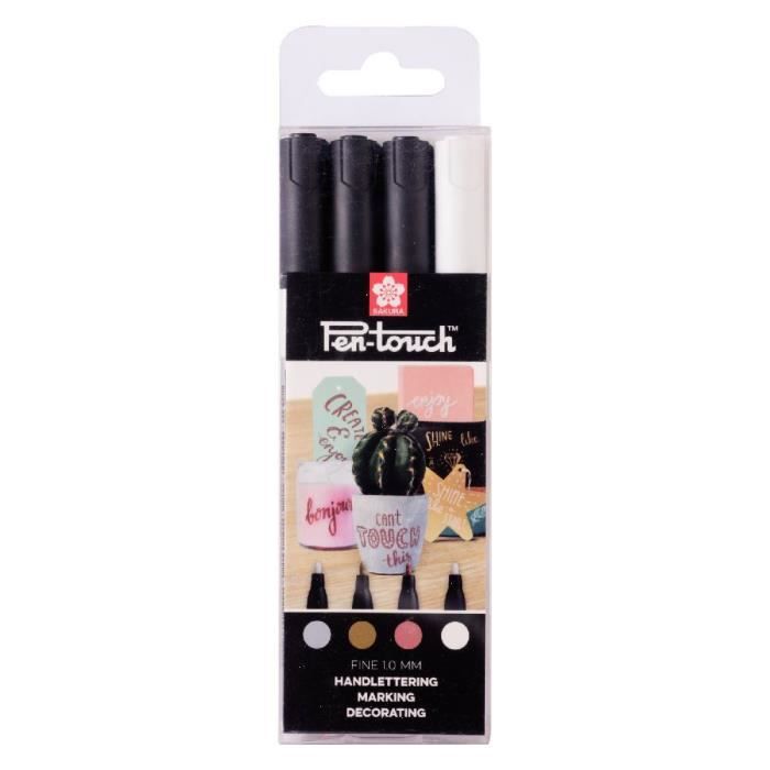 Set de 4 feutres Pen Touch pointe fine 1 mm de Sakura