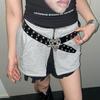 Punk Style Riveted Belt Men Women Y2K Inlaid Rhinestone Stars Buckle Bright Flash Gothic Air Eye Hollowed Vintage Waistband Belt