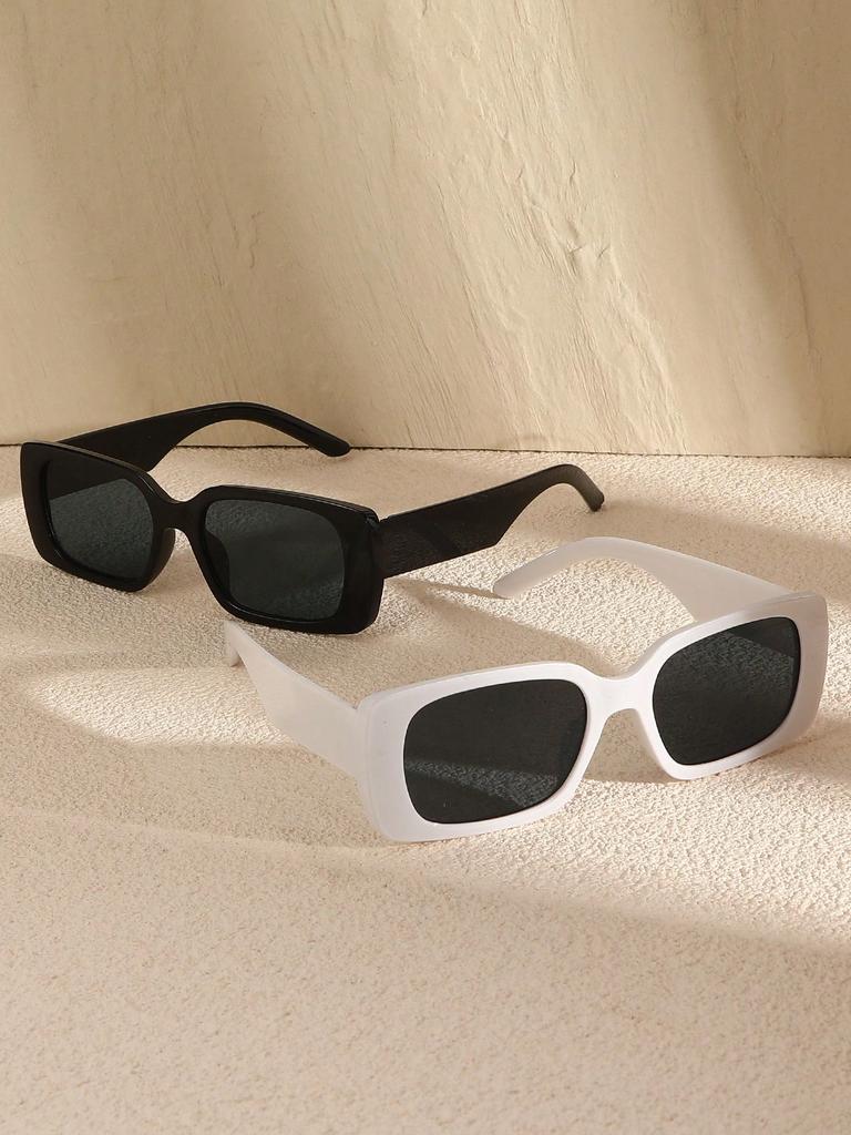 2/3PCS Fashion Square Plastic Frame Women Sunglasses For Men Outdoor Daily Life Shades Eyewear Accessories.