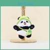 Soft And Cuddly Plush Panda Doll With Colorful Hat Perfect For Backpacks And Keyrings